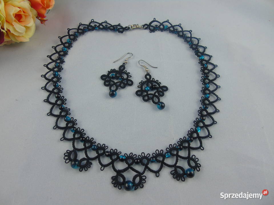 Biżuteria frywolitkowa Wiśniowa