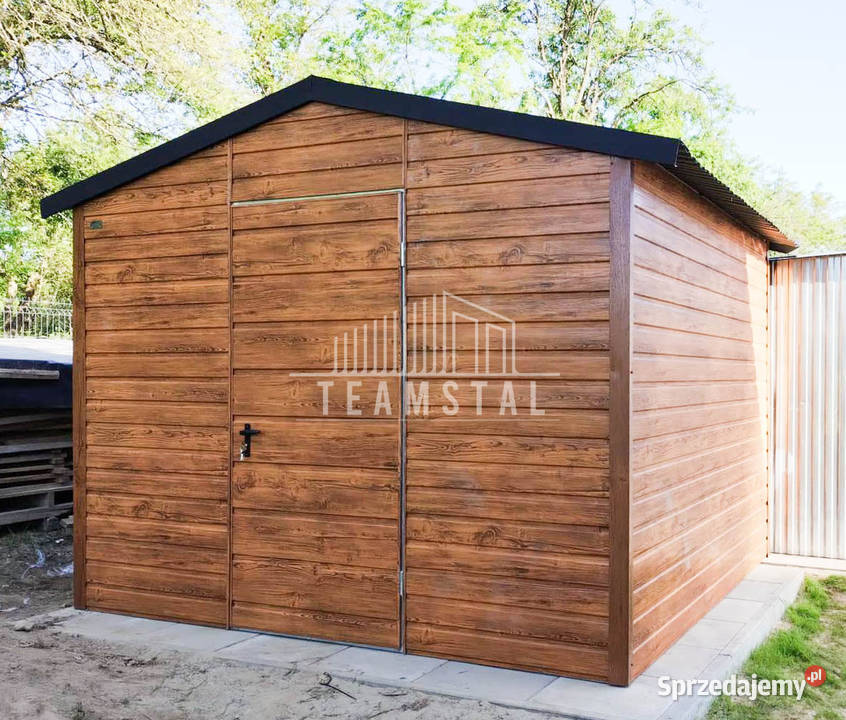 SCHOWEK DOMEK OGRODOWY 3m x 3m DWUSPAD drzwi blacha Sieradz