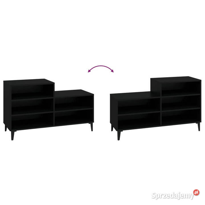 Szafka na buty czarna 102x36x60 materiał Meble Warszawa
