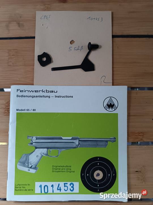 FWB feinwerkbau 65 cal 45mm 1976r wiatrówka w Józefów-Pociecha sprzedam