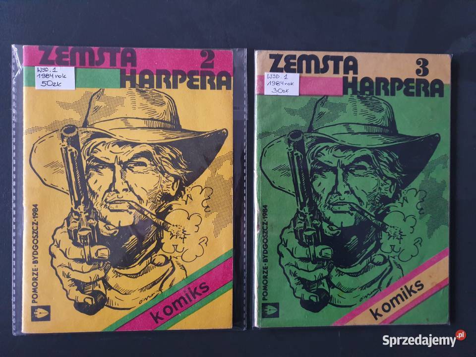 Zemsa Harpera część 2 i 3 komiks western 1984 Gdynia