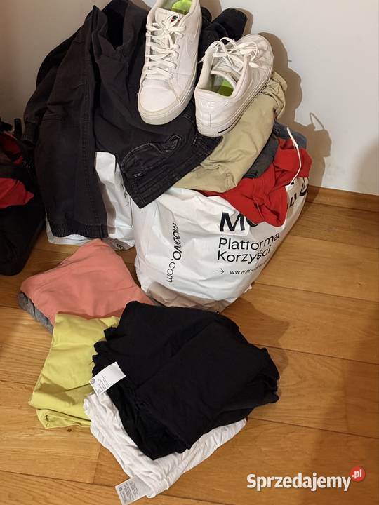 Paczka ubrań męskich róż M i L