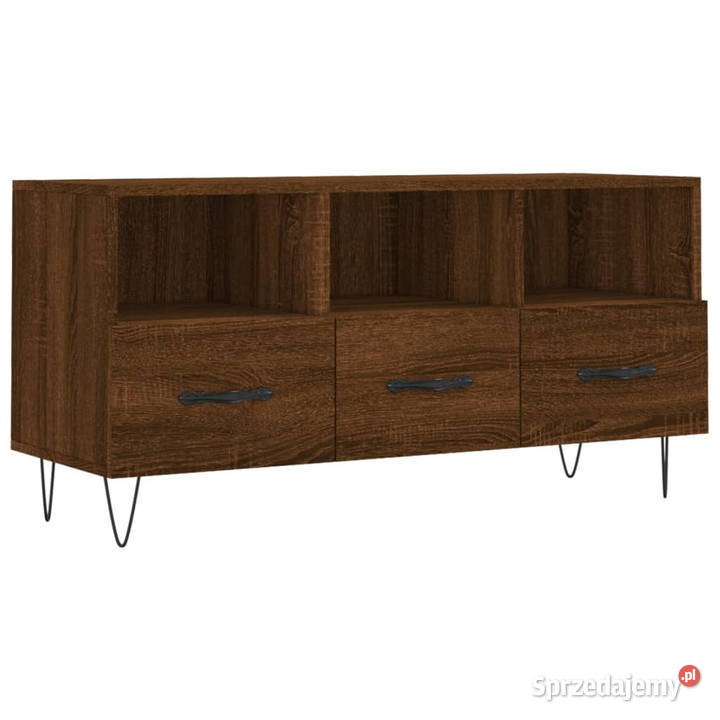 Szafka pod TV brązowy dąb 102x36x50 WM829035 Warszawa sprzedam