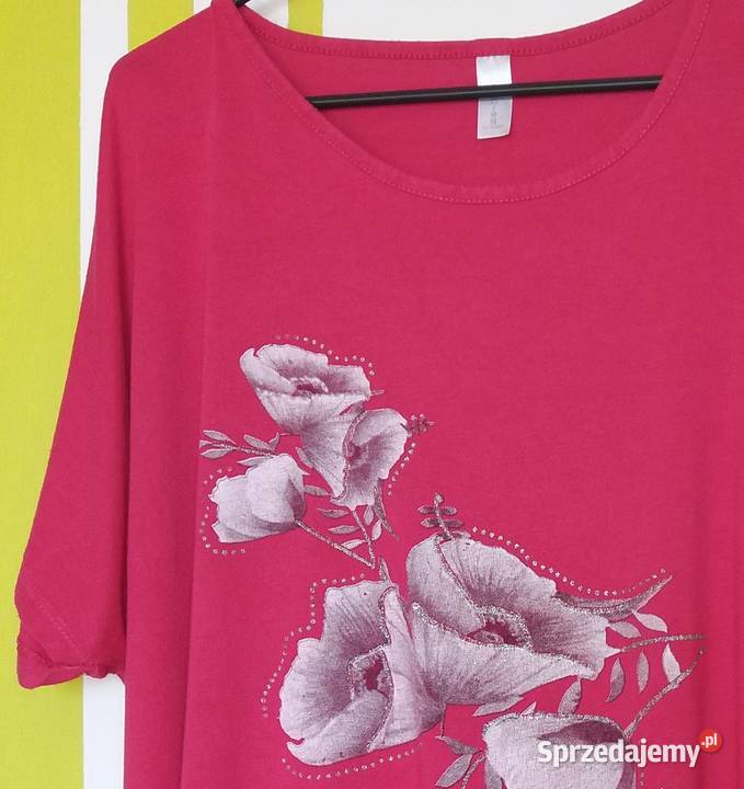 XXXL Amarantowa bluzka tunika produkt turecki Bluzki i koszule Gliwice