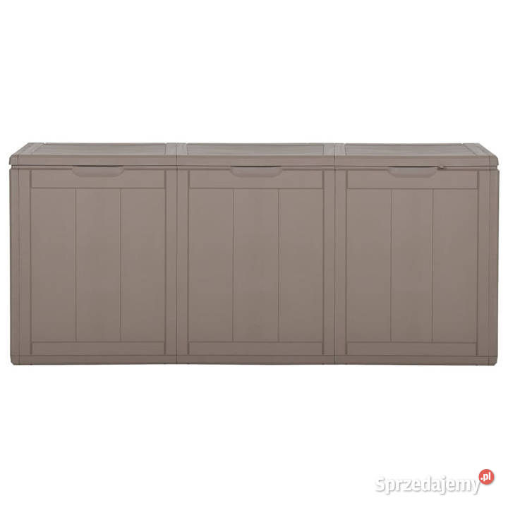 Skrzynia ogrodowa 270 L brązowa rattan PP