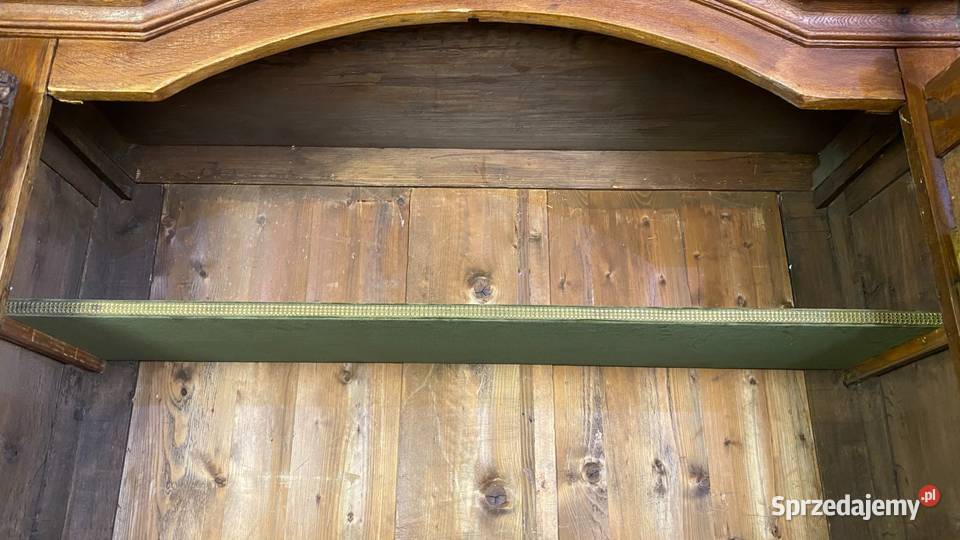 Stara masywna stylowa szafa dwudrzwiowa lity dąb Meble Gryfice