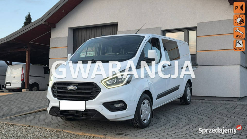 Ford Transit Custom doka 5osobowa longbrygadówka biały Chełm Śląski