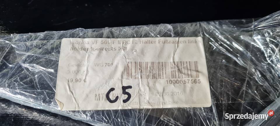 Honda VF 500 F mocowanie podnóżka set lewy