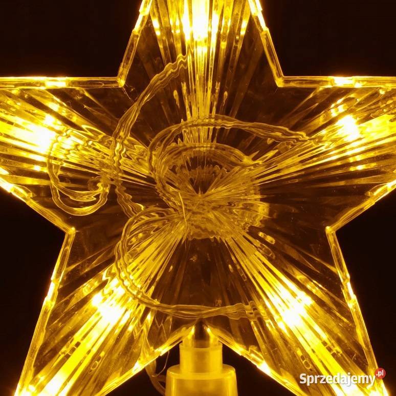 GWIAZDA NA CHOINKĘ CZUBEK 10 LED ŚWIECĄCA OZDOBA