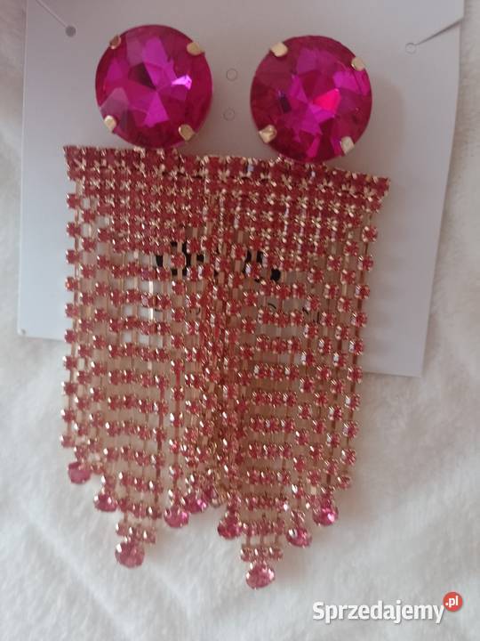 ASOSSługie różowe Bogato zdobione kolczyki Kraków sprzedam