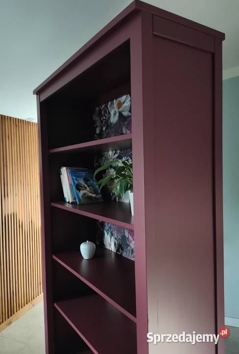Śliczny Regał biblioteka BURGUND KWIATY Poznań