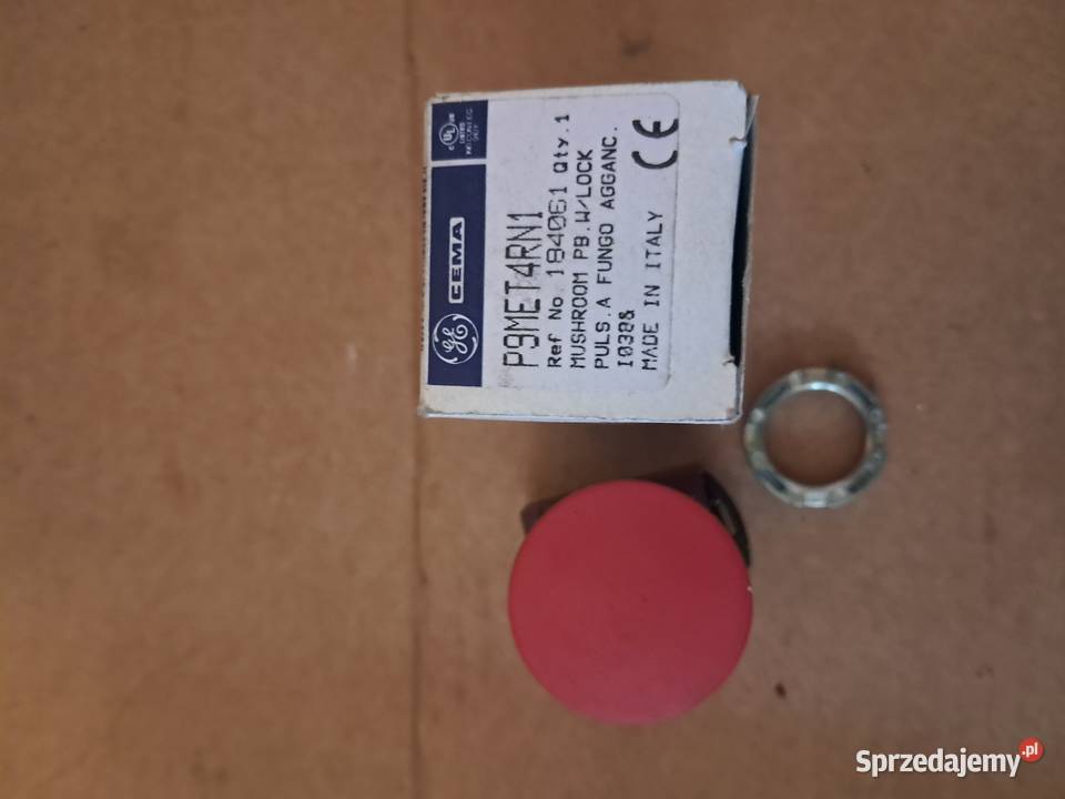 Przycisk grzybkowy czerwony