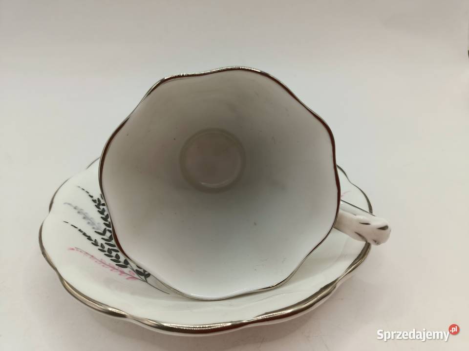 FILIŻANKA duo England porcelana biała Royal Zamość