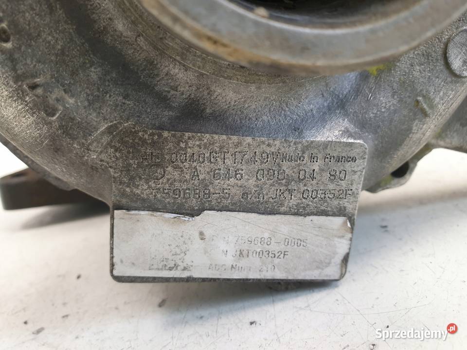 TURBOSPRĘŻARKA Mercedes Sprinter 906 22 CDI Chełm sprzedam