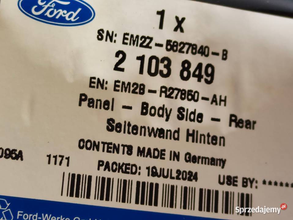 Błotnik Tylny Prawy Ford S II Mk2 EM2BR27850AH Pleszew sprzedam