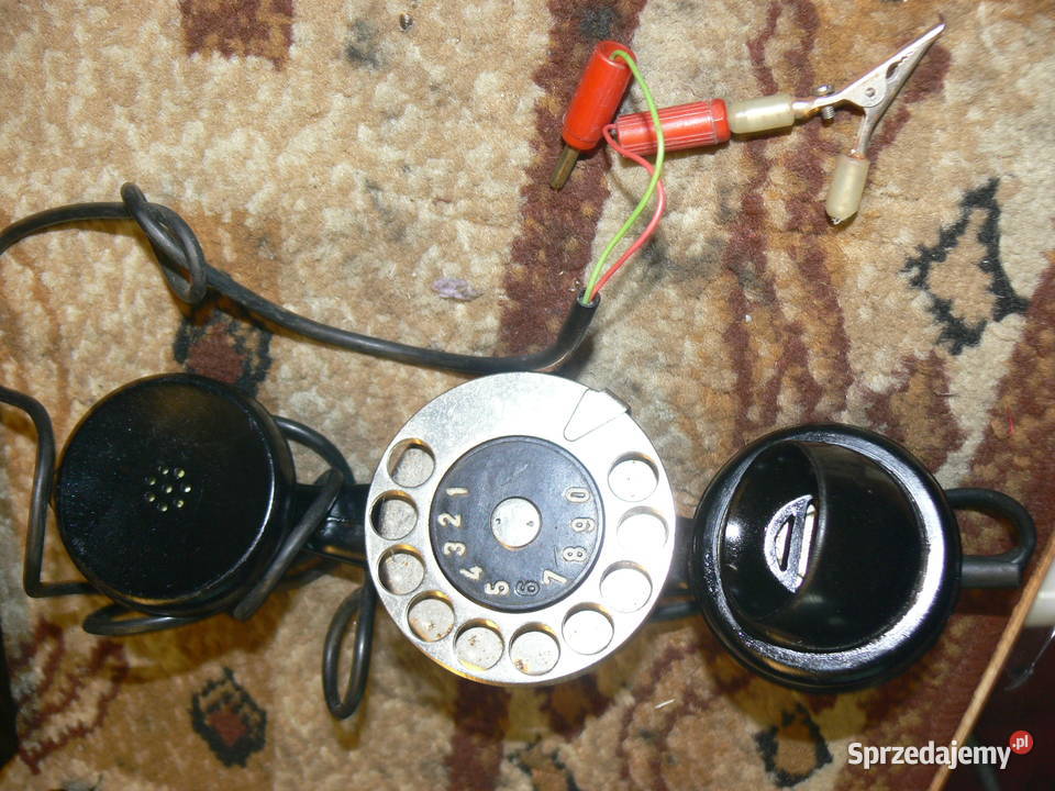 Stara zabytkowa słuchawka montera z tarczą Tomaszów Mazowiecki
