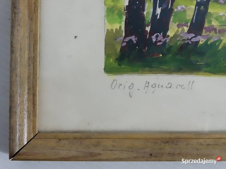Para oryginalnych akwareli Rsch Pejzaże