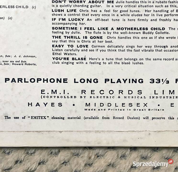 Chris Connor Julie London Carmen McRae Triple Szczecin