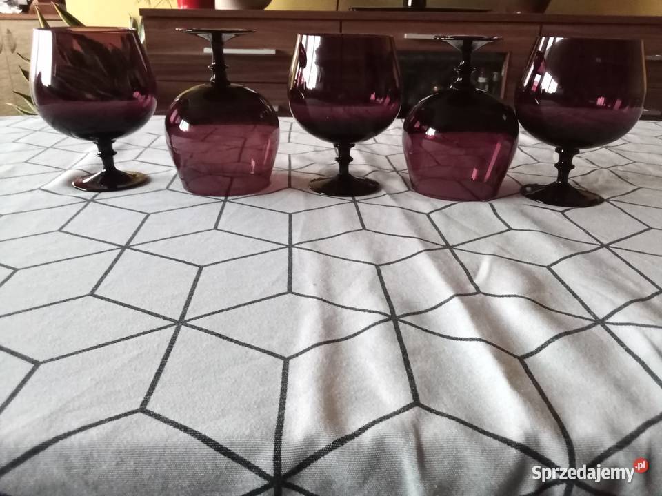 Prl kieliszki do koniaku 5 cienkie szkło duże Łódź