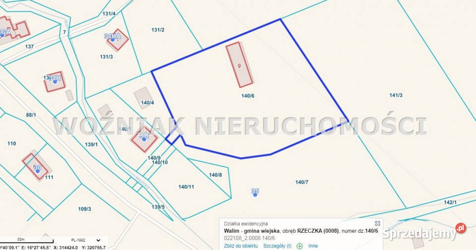Grunt na sprzedaż 4100m2 Rzeczka