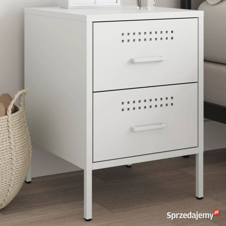 Szafka nocna biała 36x39x505 stal WM842932 Warszawa