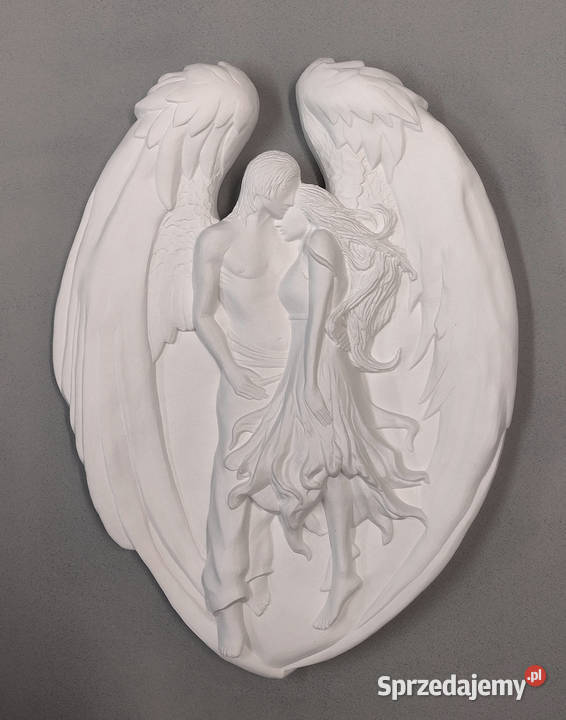 PŁASKORZEŹBA zakochany ANIOŁ ozdoba DEKORACJA na Warszawa