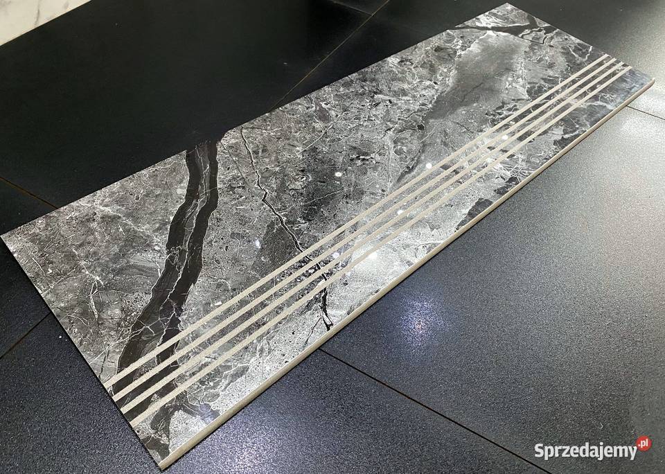 Płytki na schody MARMUR STOPNICA 120x30 POŁYSK Łask