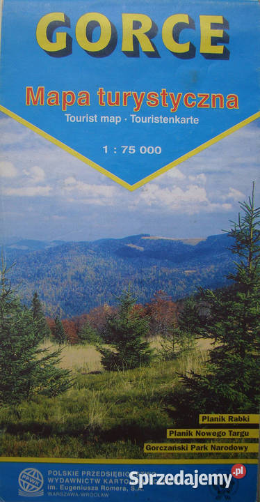 GORCE Mapa turystyczna 1 75 000 2000 Wyd VII Limanowa