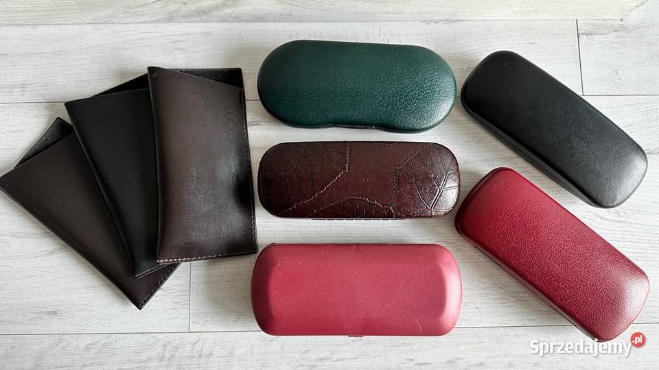 NOWE brązowe etui na okulary skórzane miękkie Uniseks