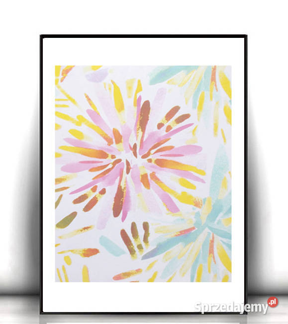 kolorowy plakat A4 pastelowy plakat na ścianę Olsztyn