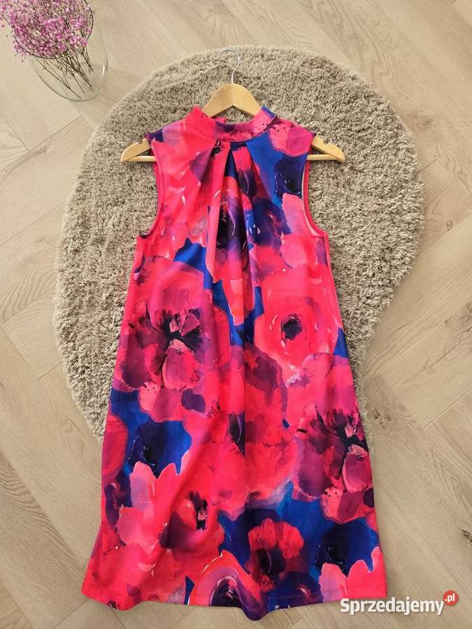 Sukienka z Stójką wyraziste Kolory Wodzisław Śląski sprzedam