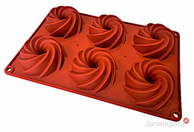 Forma silikonowa babeczki 6 gniazd spiralnych śląskie Gliwice