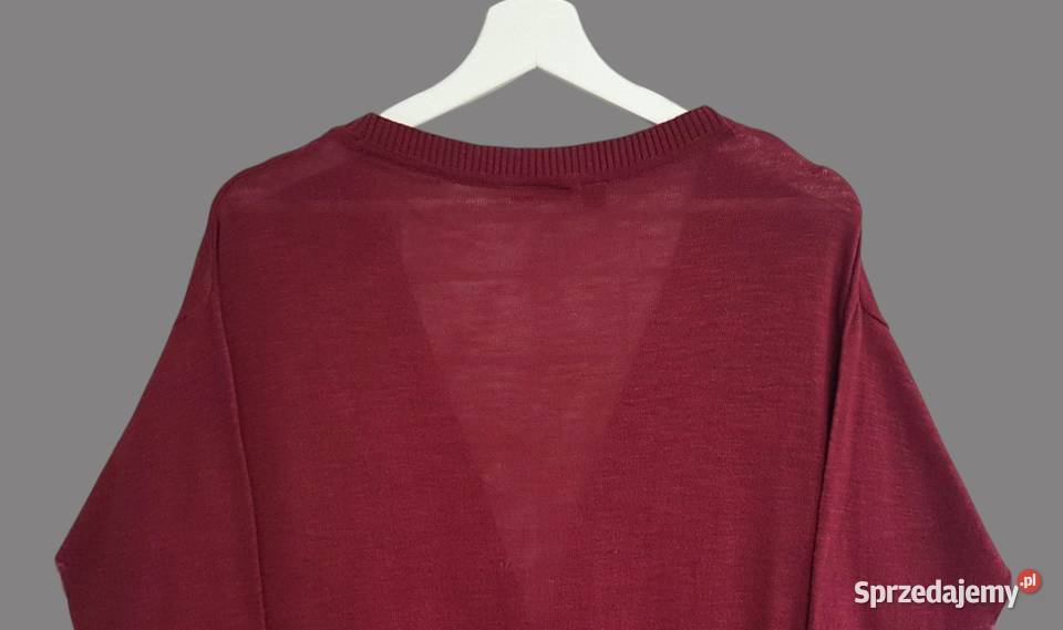 Damski bawełniany sweternarzutka bordowa z Chrzanów