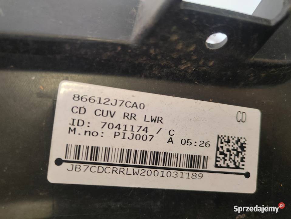 Dokładka Zderzaka Tylnego Kia X Ceed 86612J7CA0 sprzedam