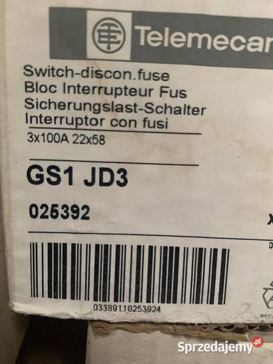 GS1JD3 Telemecanique GS1JD3 Block Of Base Switch mazowieckie Warszawa sprzedam