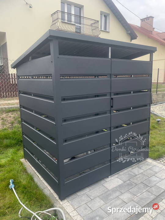 Wiata śmietnikowa spad tył 15x1m antracyt dolnośląskie Kłodzko