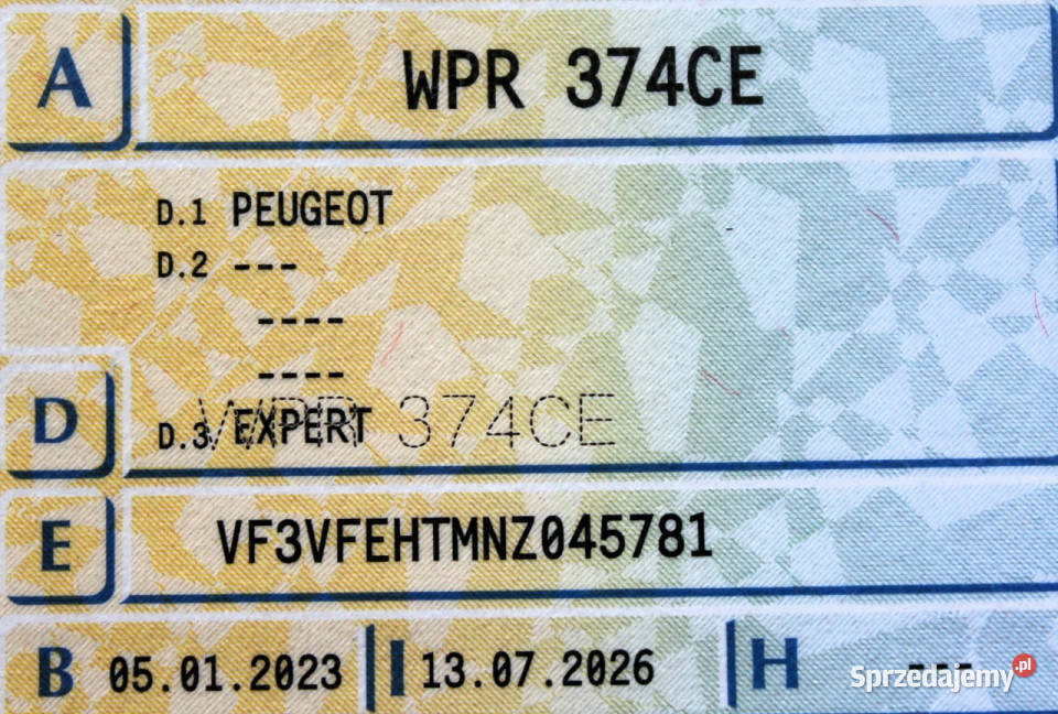 Peugeot Expert LONG FV23 3osob 144 Kamera Navi czujnik parkowania Sokołów