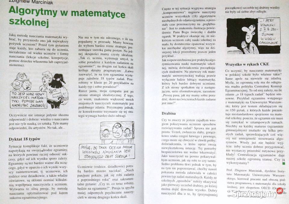 Matematyka w szkole 0506 2003 Red Marcin Braun Chełm sprzedam