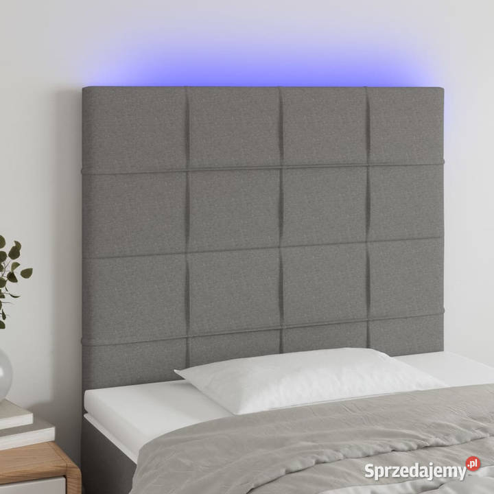 Zagłówek do łóżka z LED ciemnoszary 100x5x118128 mazowieckie Warszawa sprzedam
