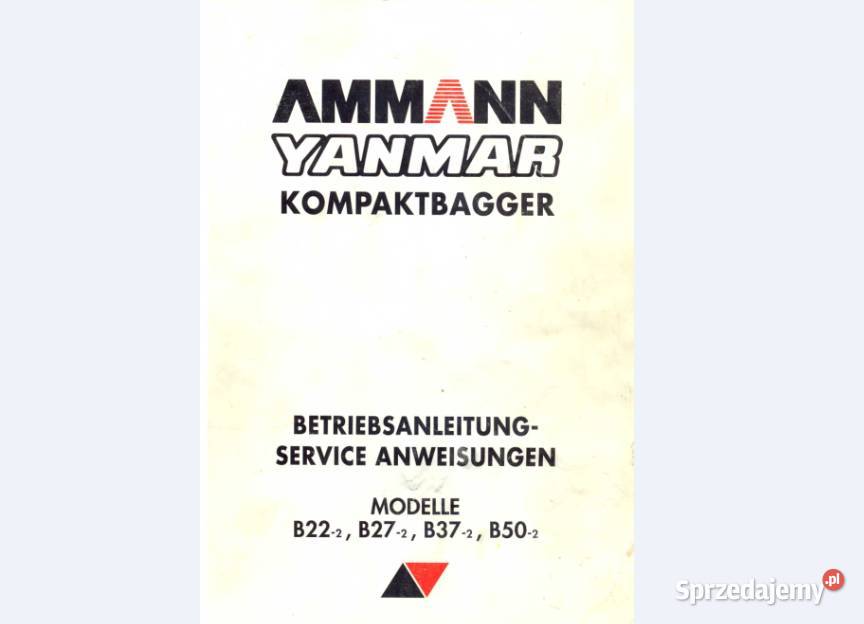 Yanmar B222 B272 B372 B502 B272A instrukcja DTR Kielce