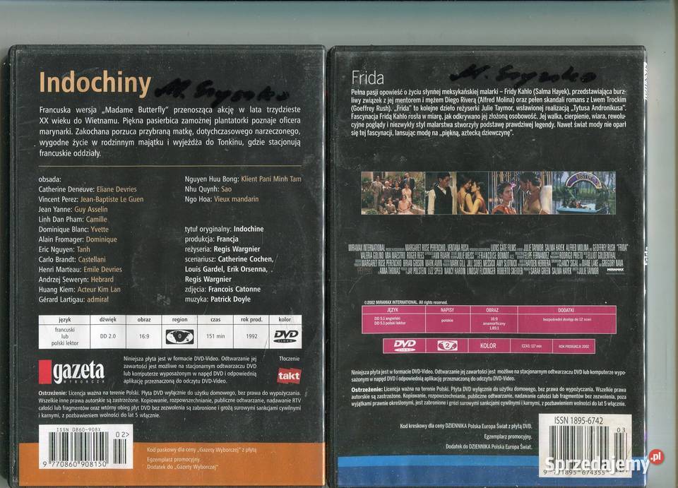 Frida Indochiny 2 filmy DVD Szczecin