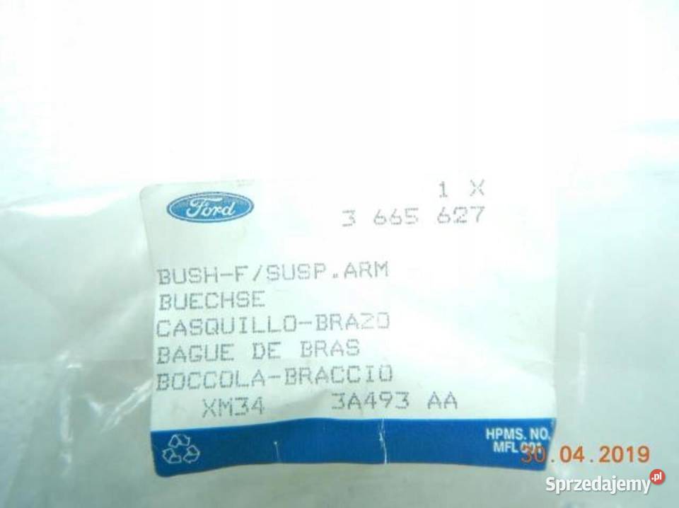 TULEJA WAHACZA PRZÓD FORD RANGER 9803 3665627