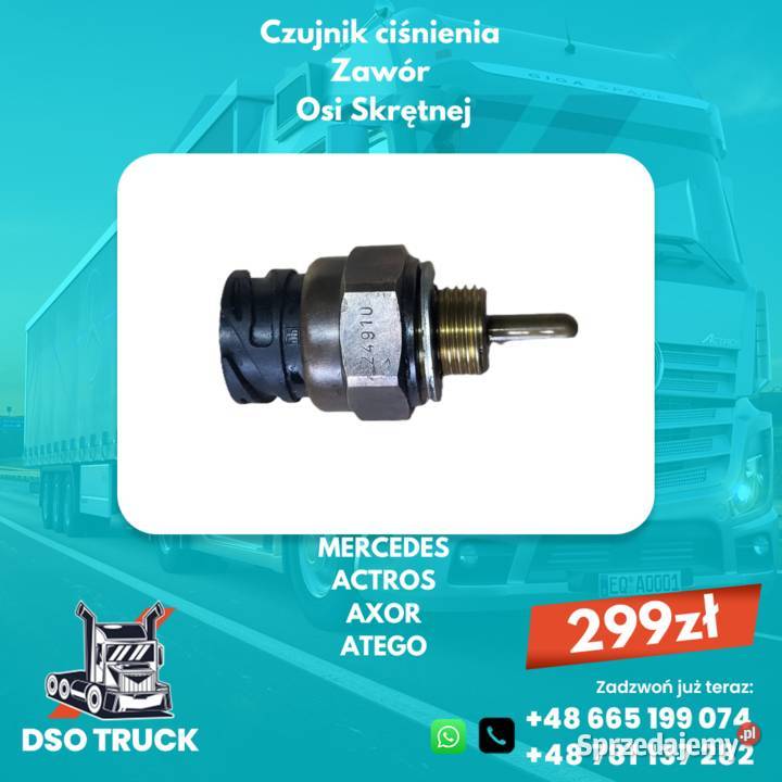 Czujnik Cisnienia Zawor Osi Skretnej MERCEDES Pozostałe Motoryzacja Zawichost
