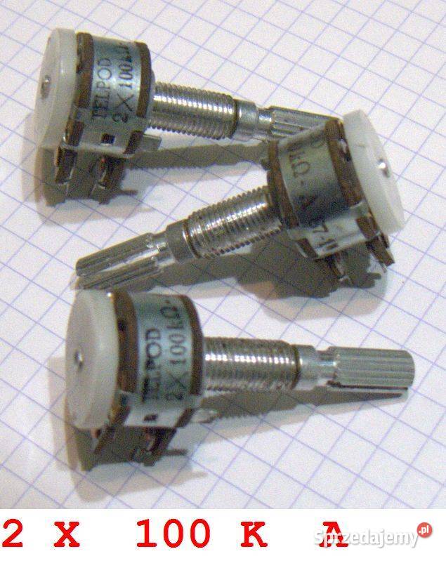 Potencjometry podwójne 2 X 100k Zelów