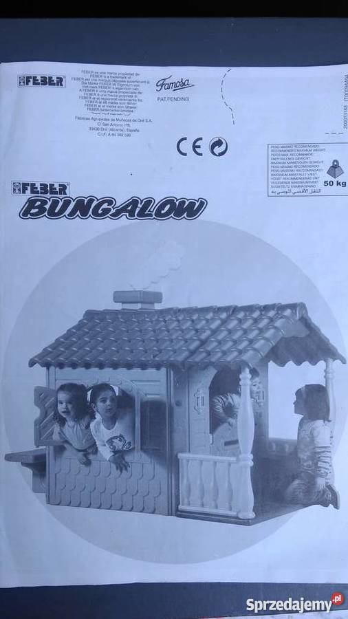 FEBER BUNGALOW Domek dzieci Plastik  sprzedam