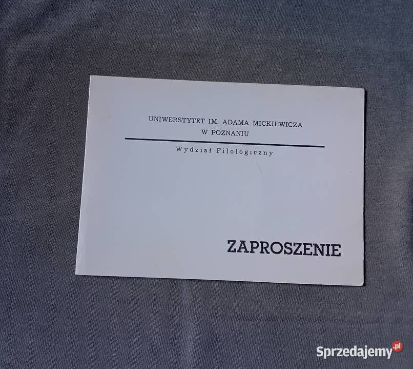Uniwersytet im A Mickiewicza Poznań zaproszenie Koźminek