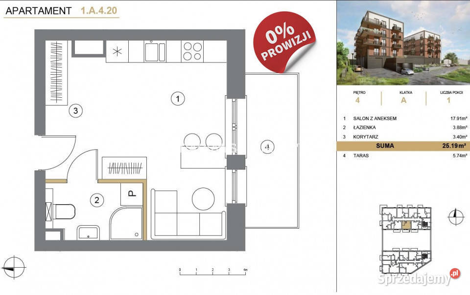 Mieszkanie 2519m2 1 pokój Wieliczka Adama Asnyka blok