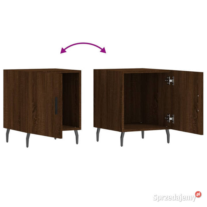 Szafki nocne 2 brązowy dąb 40x40x50 WM827611 mazowieckie Warszawa