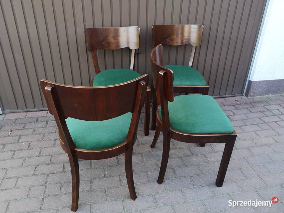 Krzesła ARTDECO Orzech Stare Antyk Komplet W