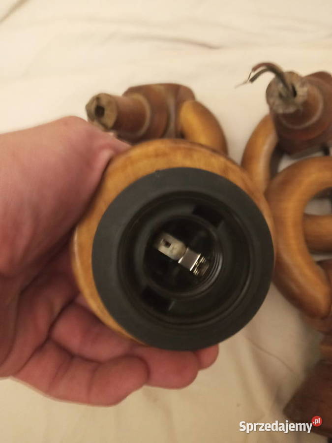 Dwie drewniane lampy sufitowe mazowieckie Warszawa